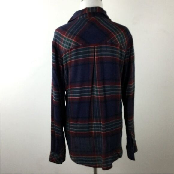 Rails Hunter Marine Rose Teal Plaid Flannel Shirt s - Picture 6 of 11